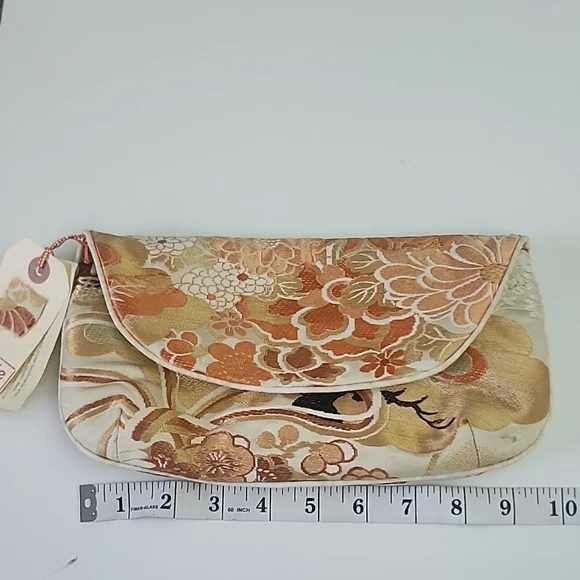 Japanese KIMONO Clutch Vintage Fabric Purse - Picture 9 of 11